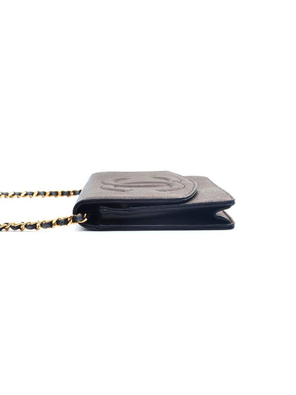 Chanel Shoulder Bag Caviar Leather CC Logo Chain Wallet - Picture 3 of 10